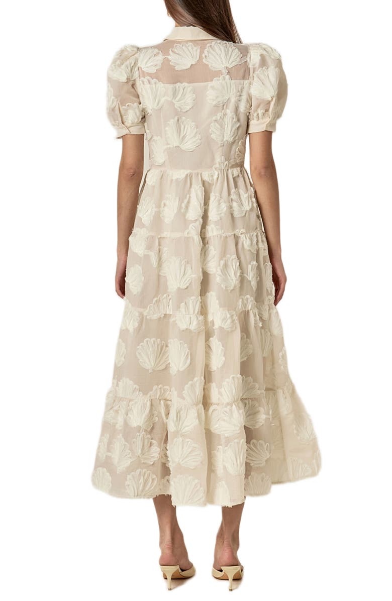 English Factory Shell Midi Shirtdress, Alternate, color, White