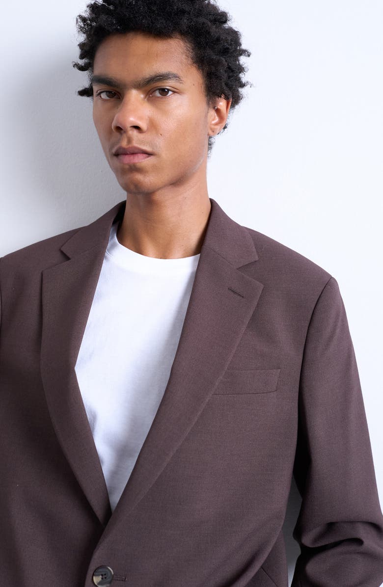 Topman Relaxed Sport Coat, Alternate, color, Brown