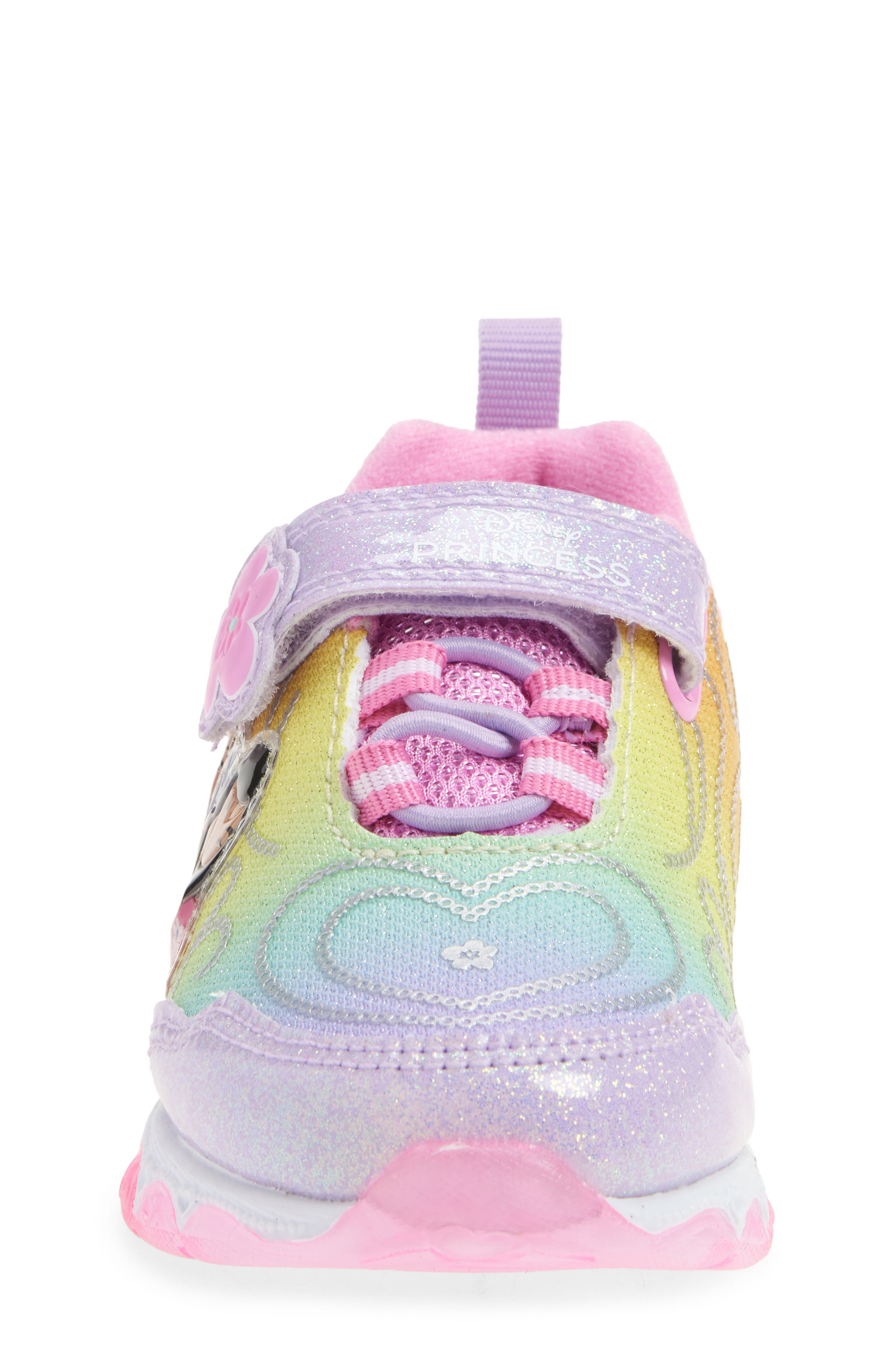 Harper Canyon Kids' Disney Princess Light-Up Sneaker, Alternate, color, Pink Multi