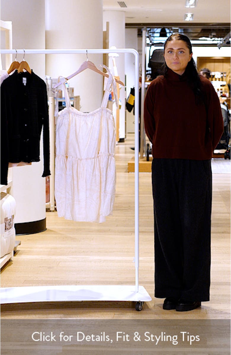 Wells Woodcut Print Cotton & Linen Sundress, sales video thumbnail