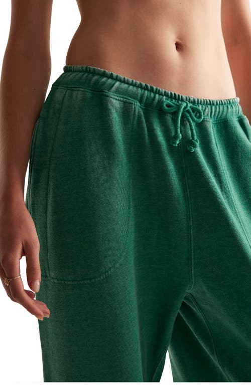 Free People Slow It Down Cotton Blend Joggers In Green