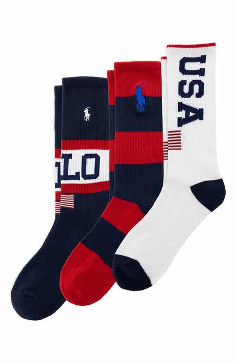 Assorted 3-Pack USA Stadium Crew Socks