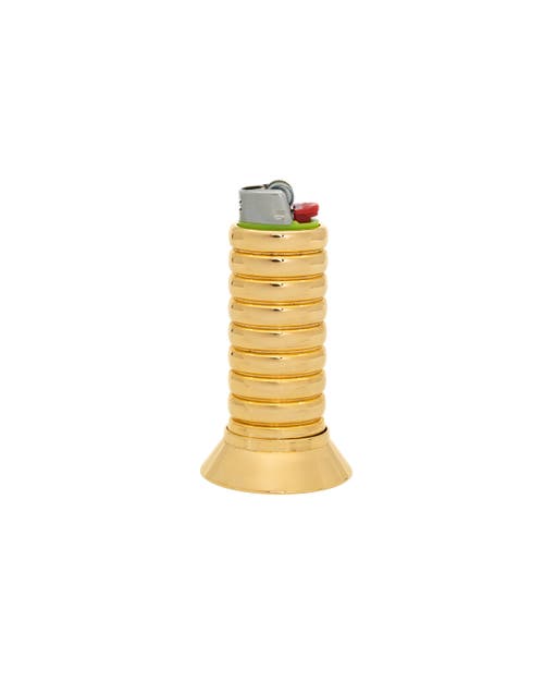 Fry Powers Gio Lighter Holder In Gold