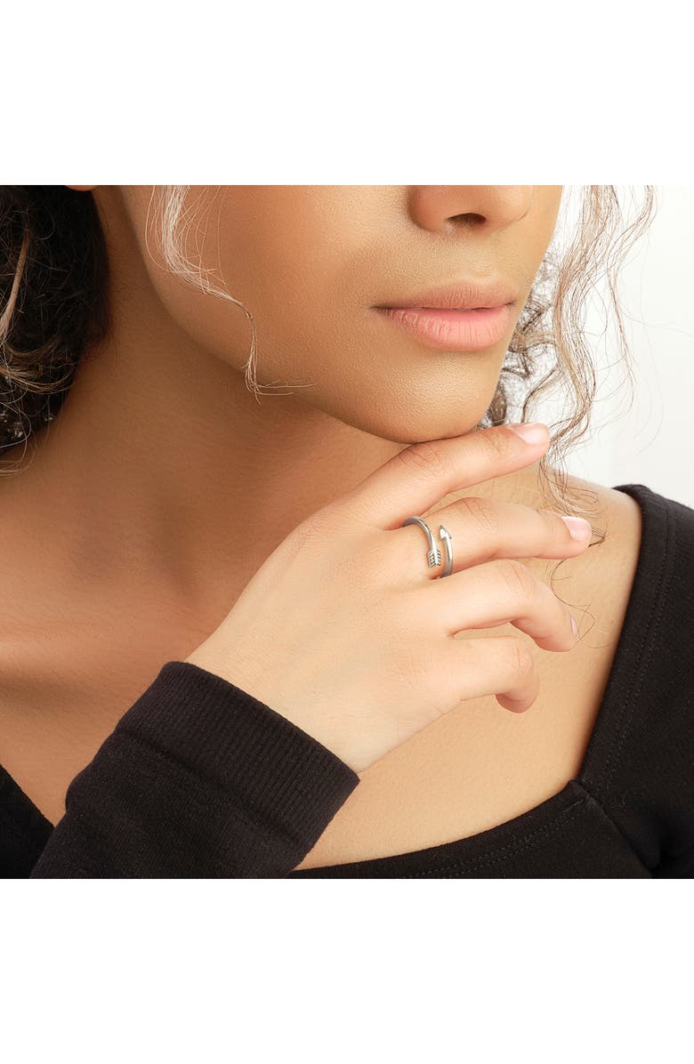 Sterling Forever Sterling Silver Arrow Ring, Alternate, color,