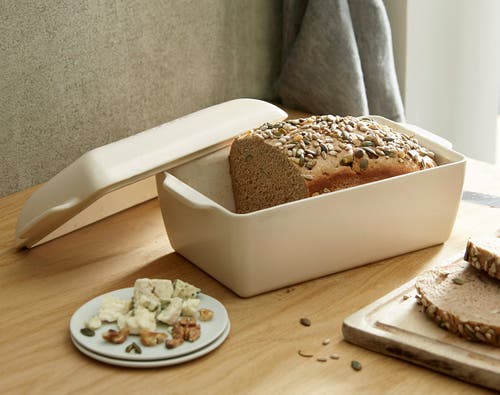 Emile Henry Bread Loaf Baker With Lid In Charcoal