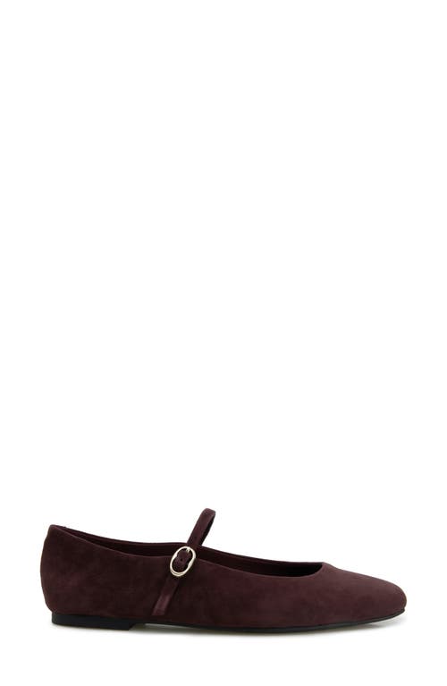 Kenneth Cole Jasper Mary Jane Flat In Burgundy