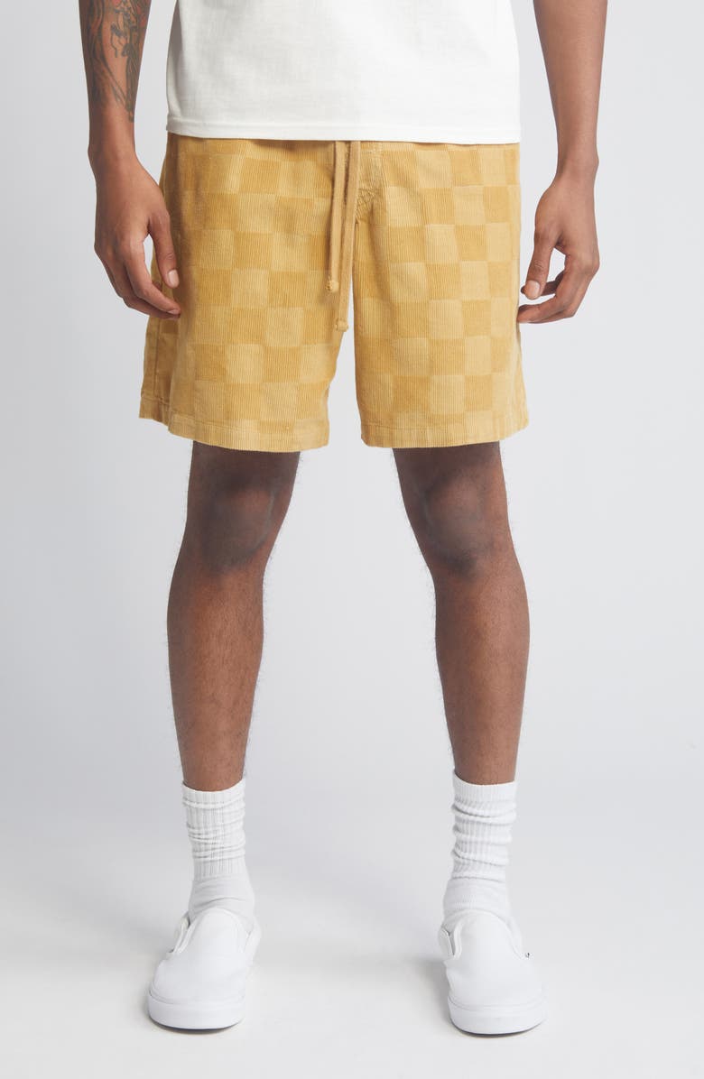 Vans Range Checkerboard Cotton Corduroy Shorts, Main, color,