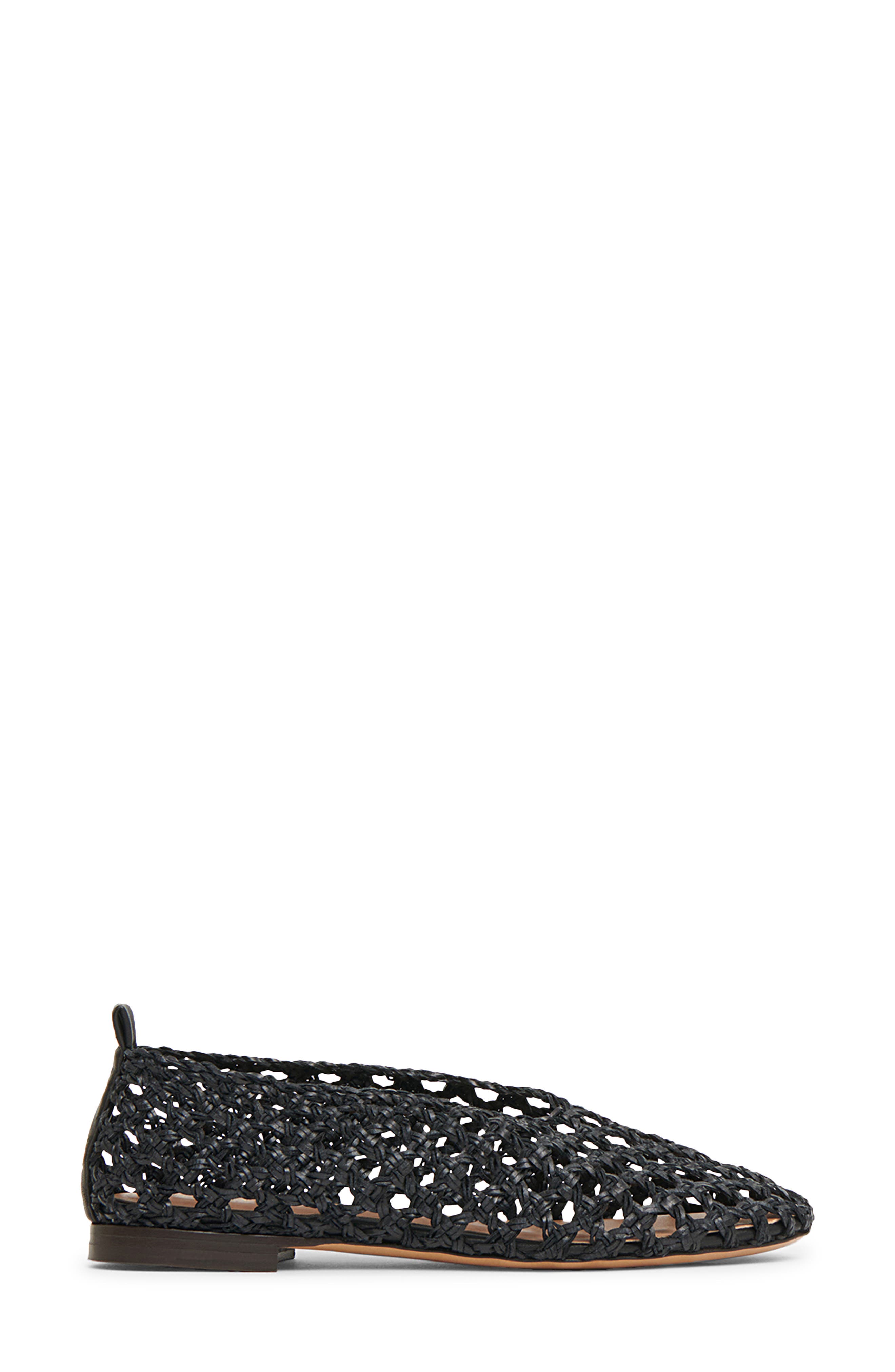 Mansur Gavriel Open Weave Ballet Flat, Alternate, color, Black