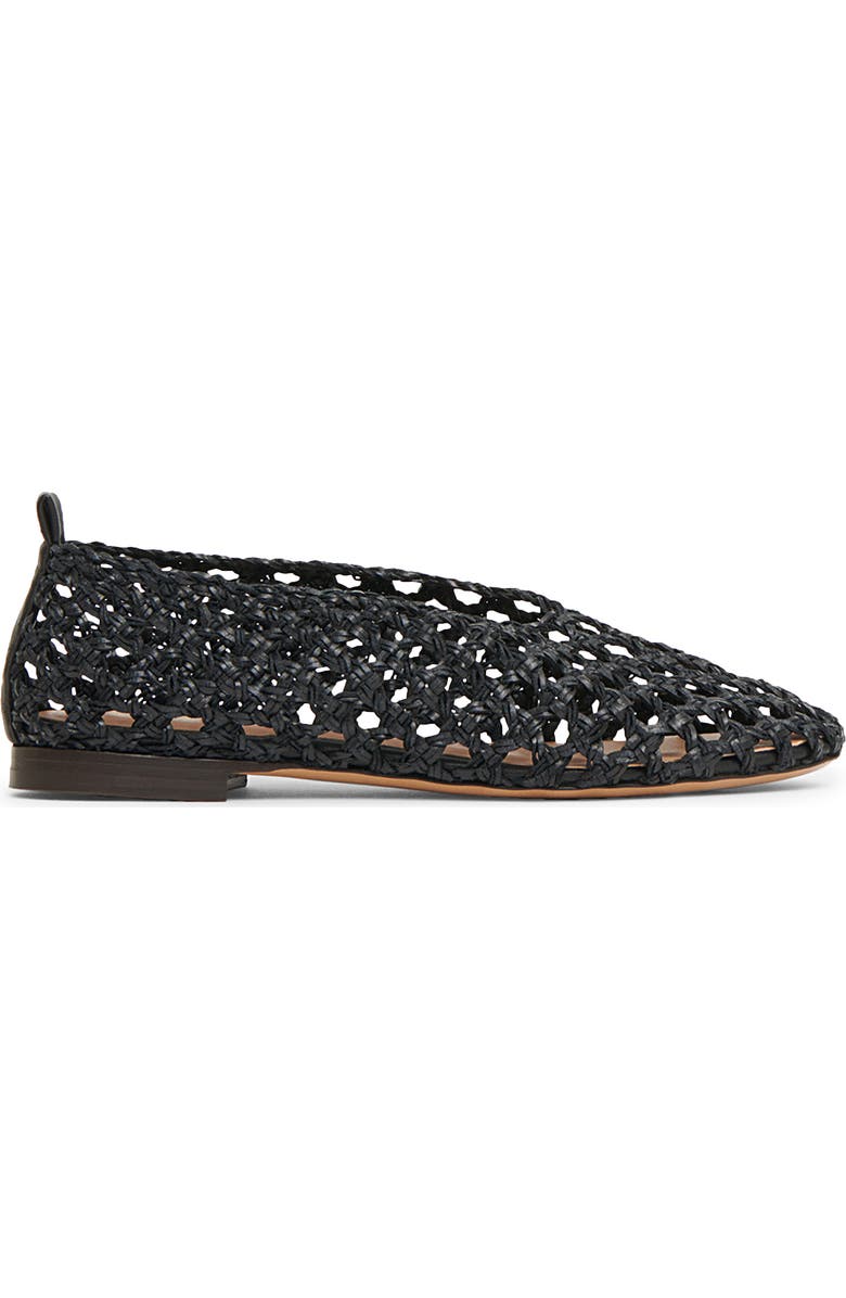 Mansur Gavriel Open Weave Ballet Flat, Alternate, color, Black