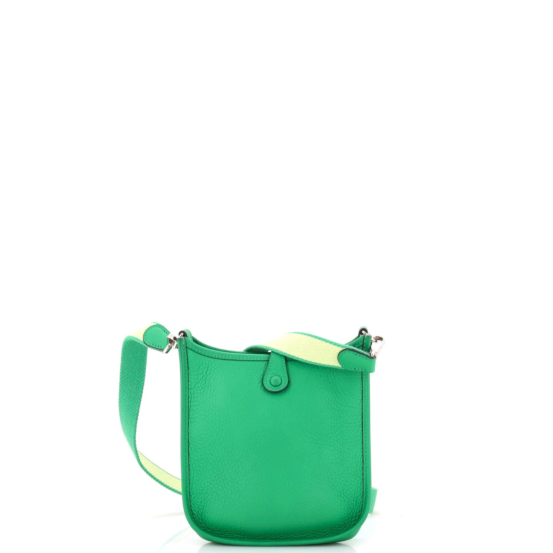 Pre-Owned Hermes Evelyne Bag Gen III Clemence TPM, Alternate, color, Green