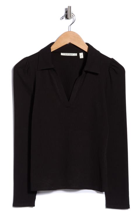 Rib Long Sleeve Top