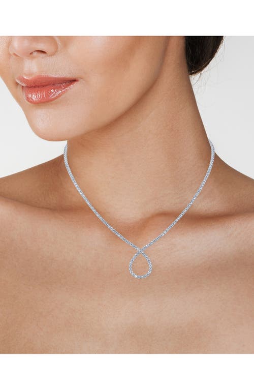 Kenneth Jay Lane Cubic Zirconia Infinity Loop Tennis Necklace