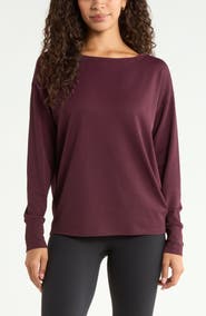 Zella Textured Equilibrium Long Sleeve T-Shirt