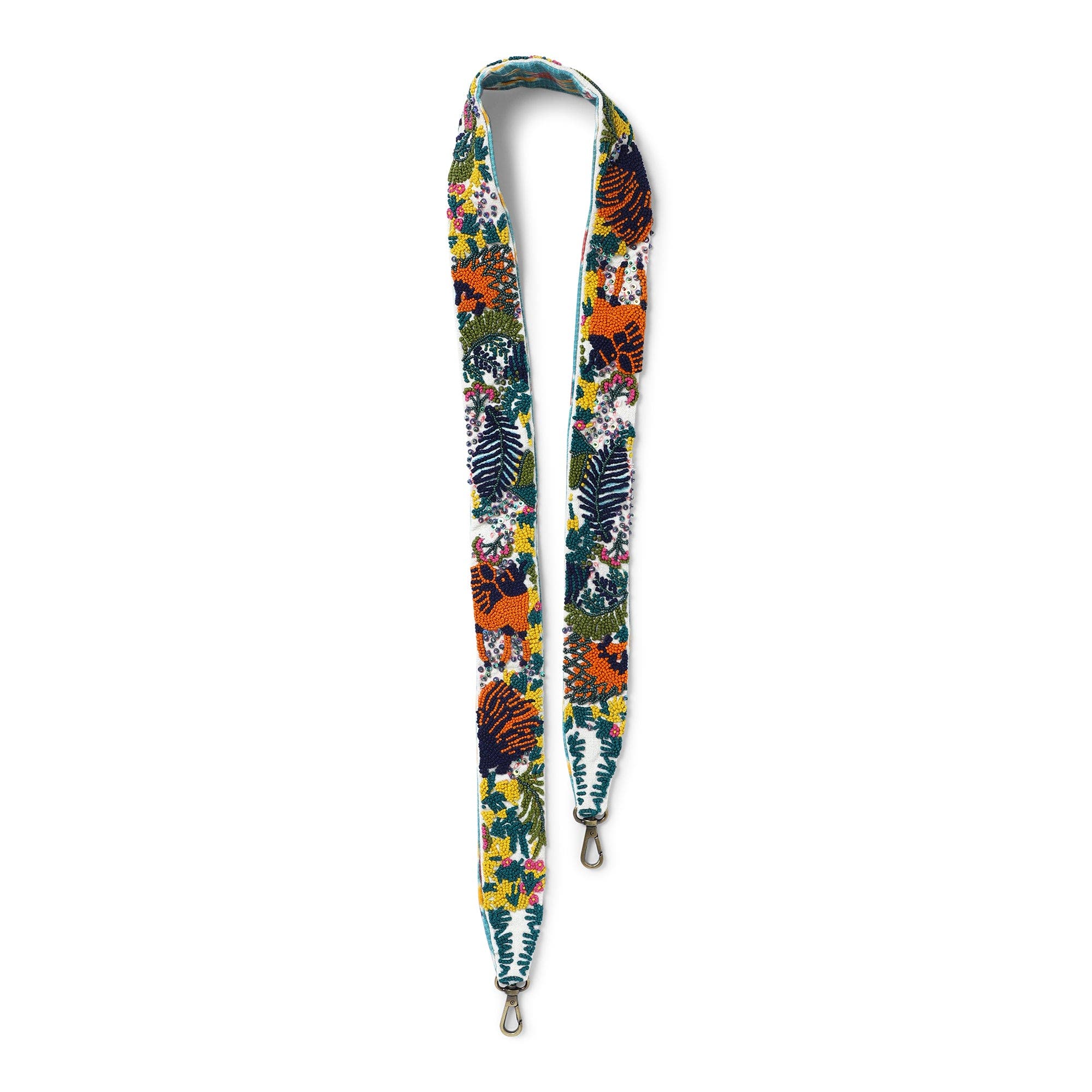 Vismaya Leafy Embroidered Strap, Main, color, Ivory