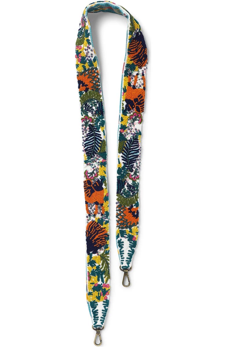 Vismaya Leafy Embroidered Strap, Main, color, Ivory