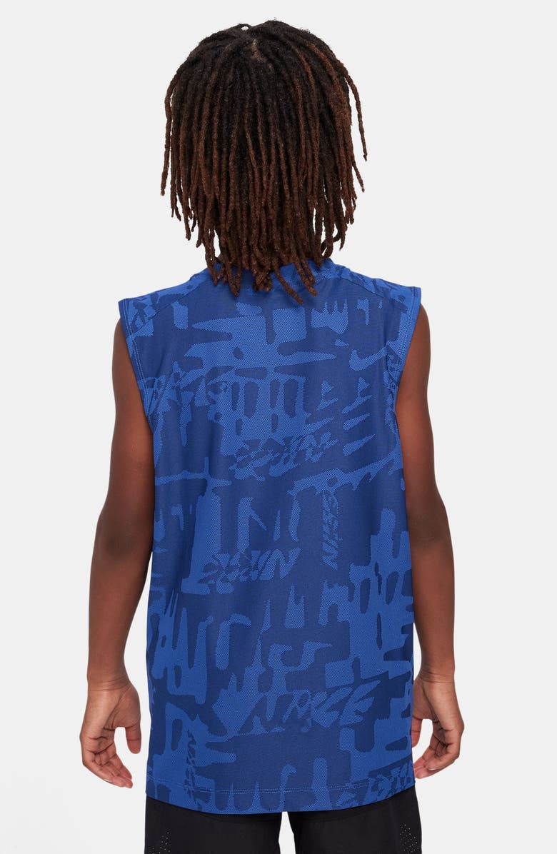 Nike Kids' Dri-FIT Multi Muscle Tee, Alternate, color, Game Royal/ White