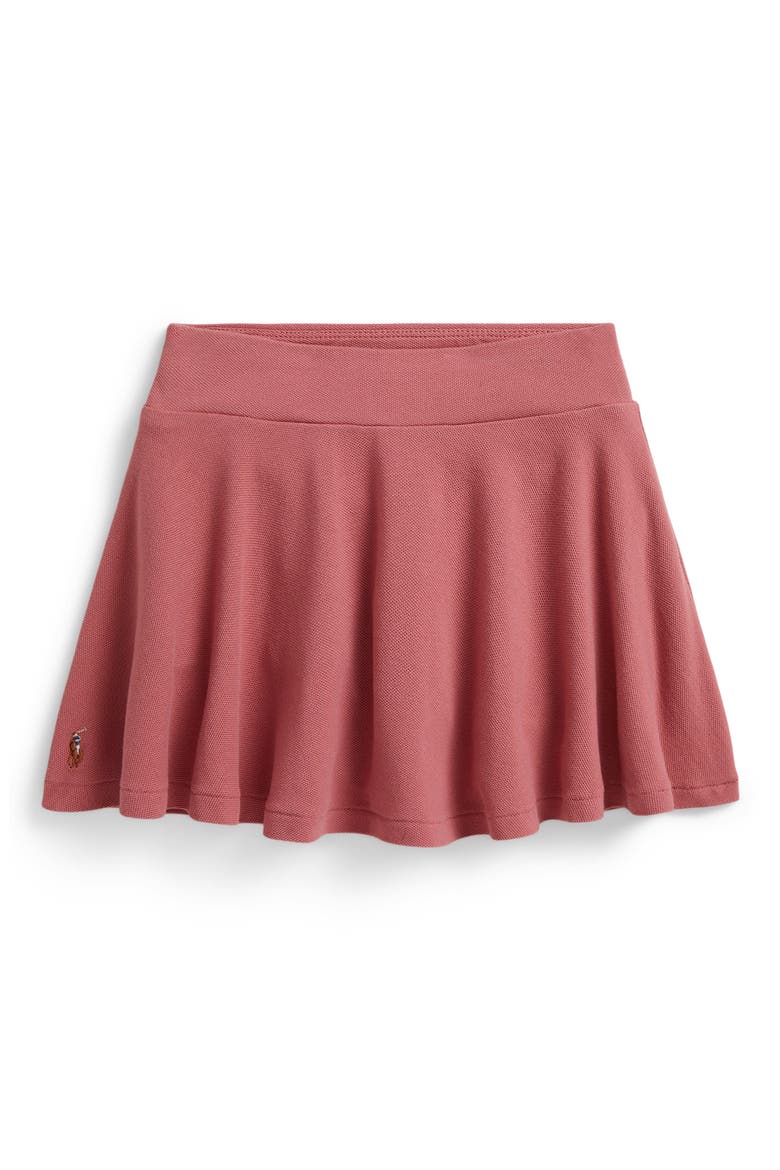 Kids' Stretch Cotton Mesh Skort, Main, color, PINK