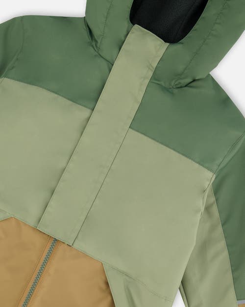 Deux Par Deux Baby Boy's Two-piece Mid-season Outerwear Set Pale Green, Sage, Tan, And Gray In Pale Green Sage Tan And Gray
