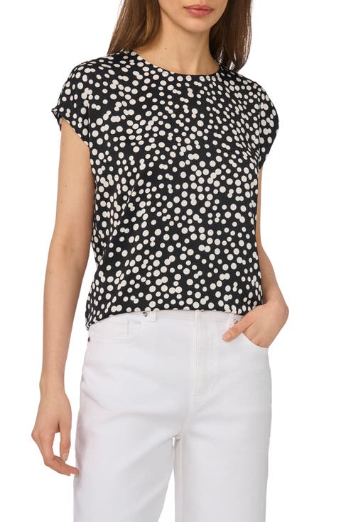 Polka Dot Crepe Top