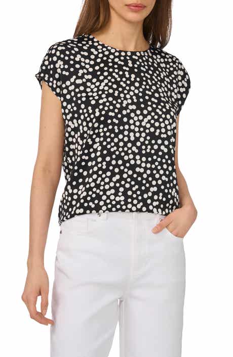 Halogen® Polka Dot Crepe Top
