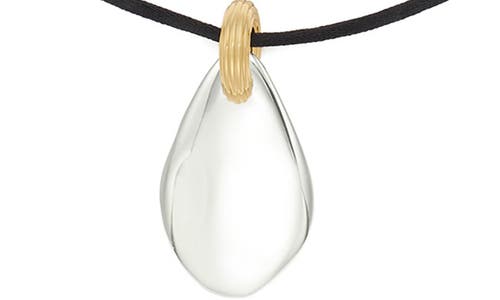 Tory Burch Statement Pendant Necklace In Black