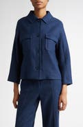 Max Mara Monia Linen Blend Crop Jacket