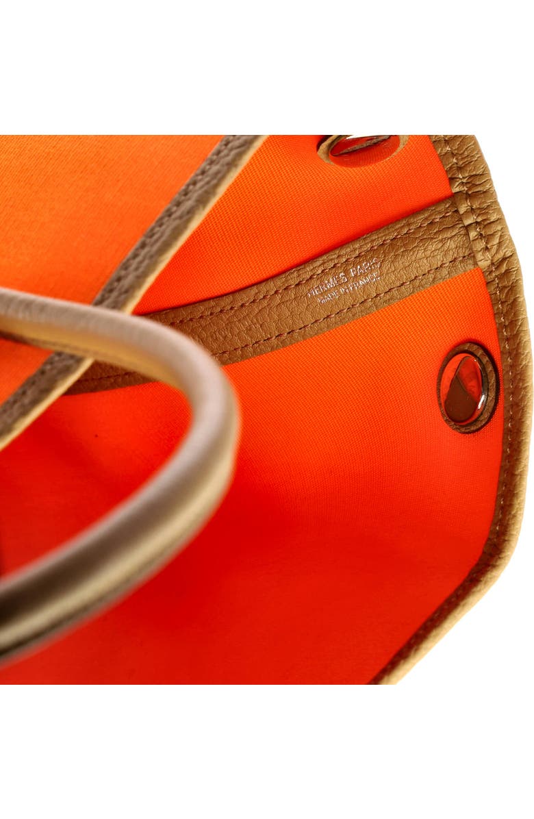 Pre-Owned Hermes Garden Party Tote Toile and Leather 30, Alternate, color, Orange Minium