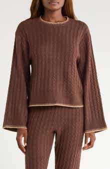Rylynn Cable Flare Sleeve Sweater