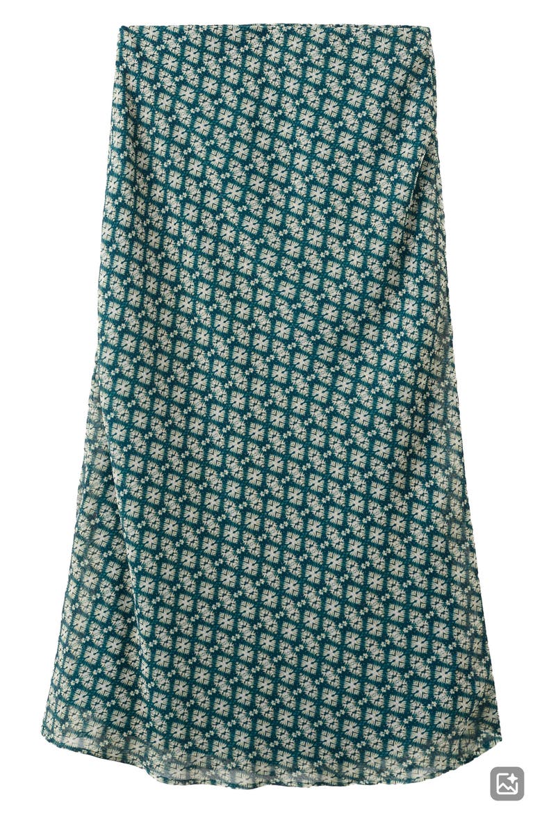 Print Maxi Skirt, Main, color, PETROL BLUE