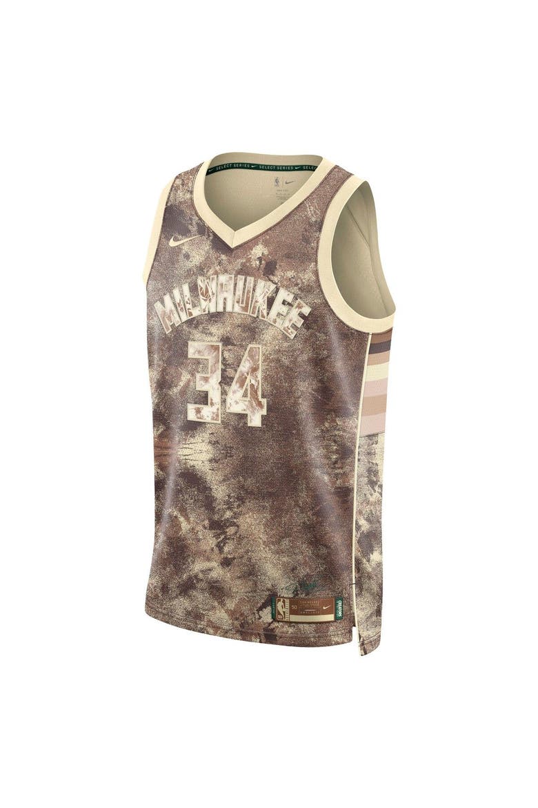 Unisex Nike Giannis Antetokounmpo Brown Milwaukee Bucks Select Series Swingman Jersey, Alternate, color, Brown