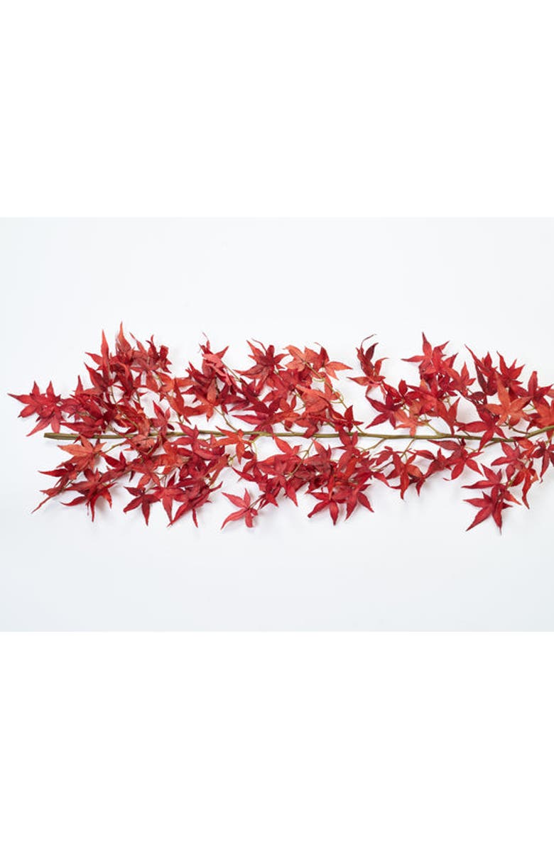 Darby Creek Trading Red Japanese Maple Leaf Mantel Garland Fall Centerpiece Table Runner, Alternate, color, Red