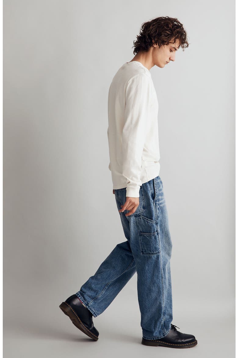 Flannel Lined Carpenter Jeans, Alternate, color, KENTON