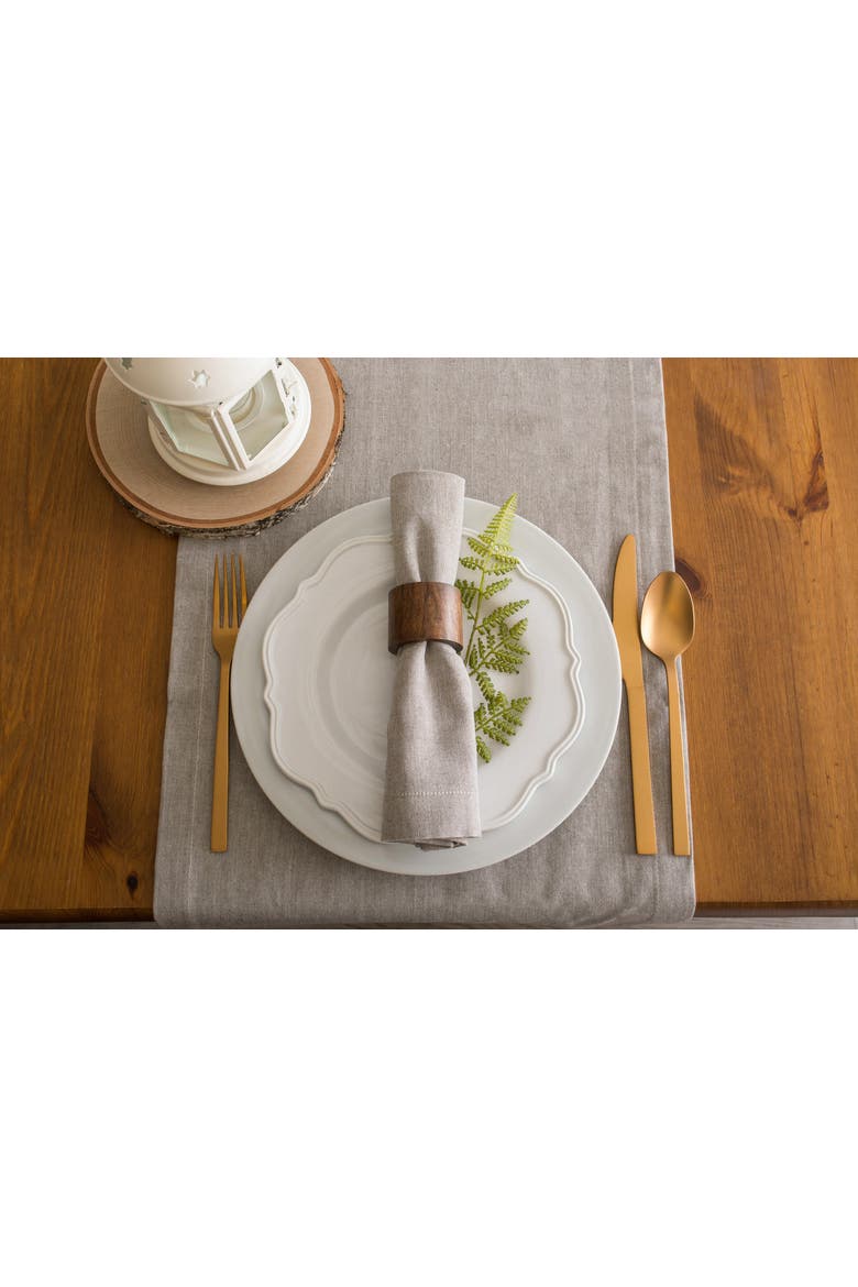 Solid Chambray Table Runner, Alternate, color, Stone