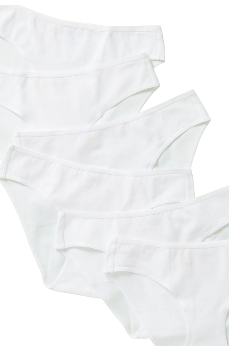 Yellowberry Daisy Cotton Undie 6PK, Alternate, color, White