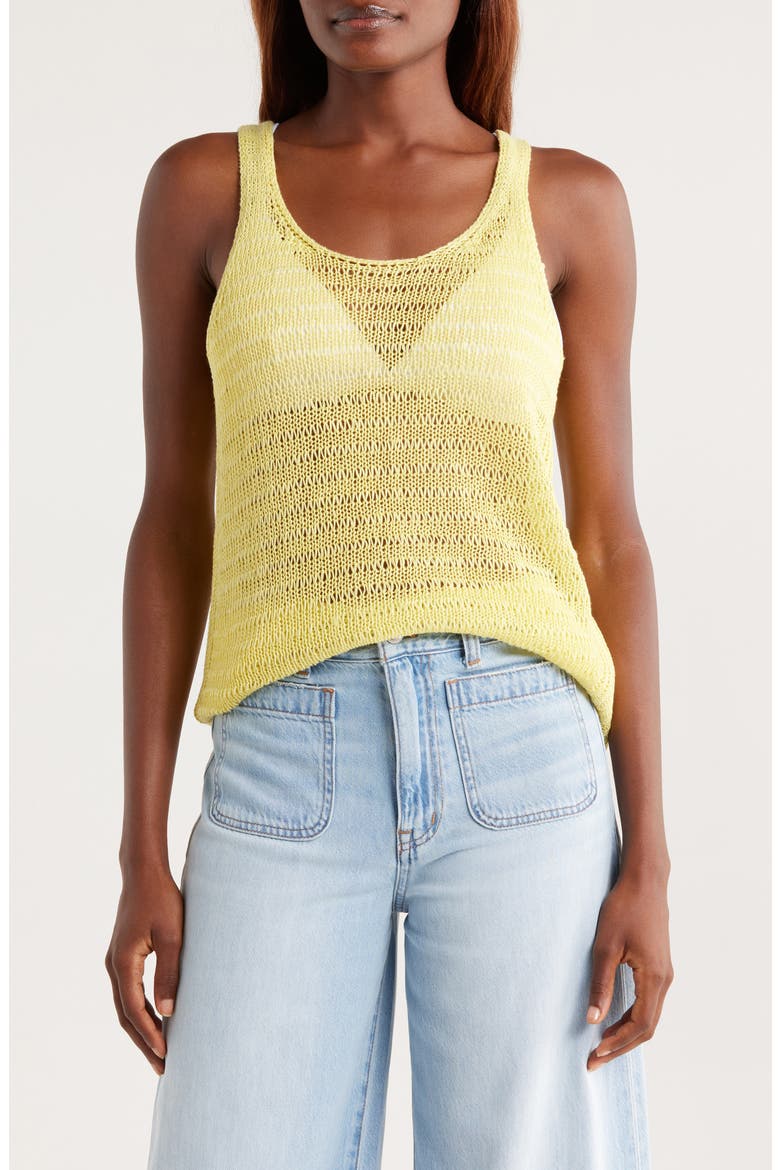 Linen Sweater Tank Top, Main, color, BUTTERMILK