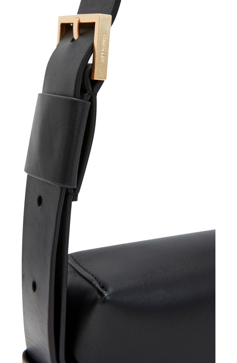 AllSaints Frankie Convertible Leather Crossbody Bag, Alternate, color, Black