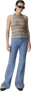 Missoni Top In Viscose Blend With 3d Diamond Pattern And Halterneck