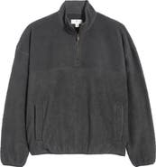 BP. Faux Shearling Quarter Zip Pullover