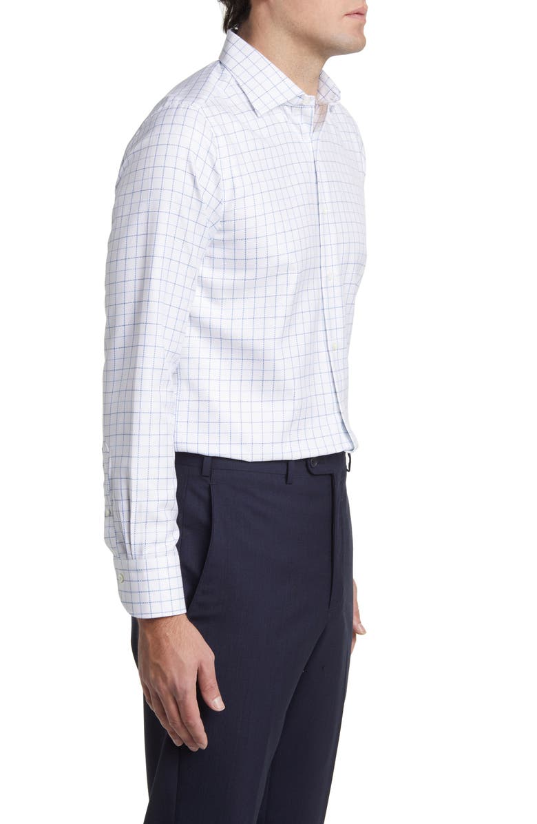 Canali Regular Fit Check Cotton Jacquard Dress Shirt, Alternate, color, 