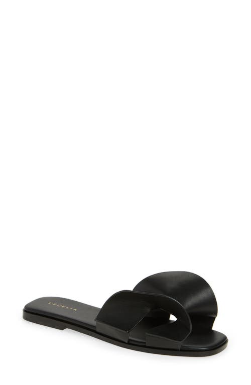 Cecelia New York Wendy Slide Sandal In Black