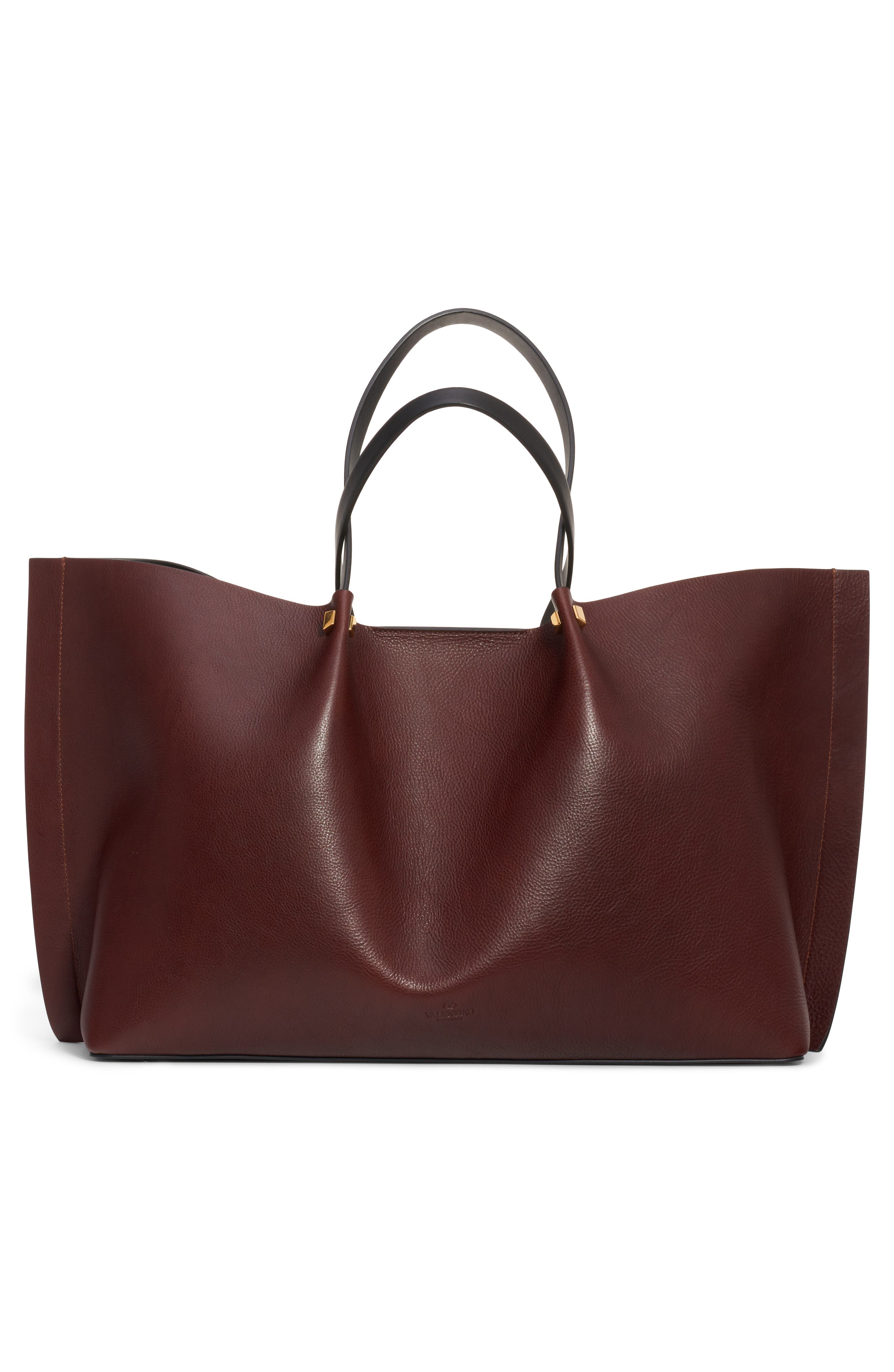Valentino Garavani Large Go Logo Leather Tote, Alternate, color, 