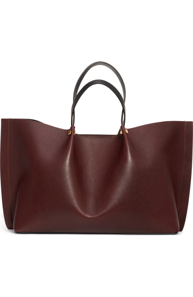 Valentino Garavani Large Go Logo Leather Tote, Alternate, color,