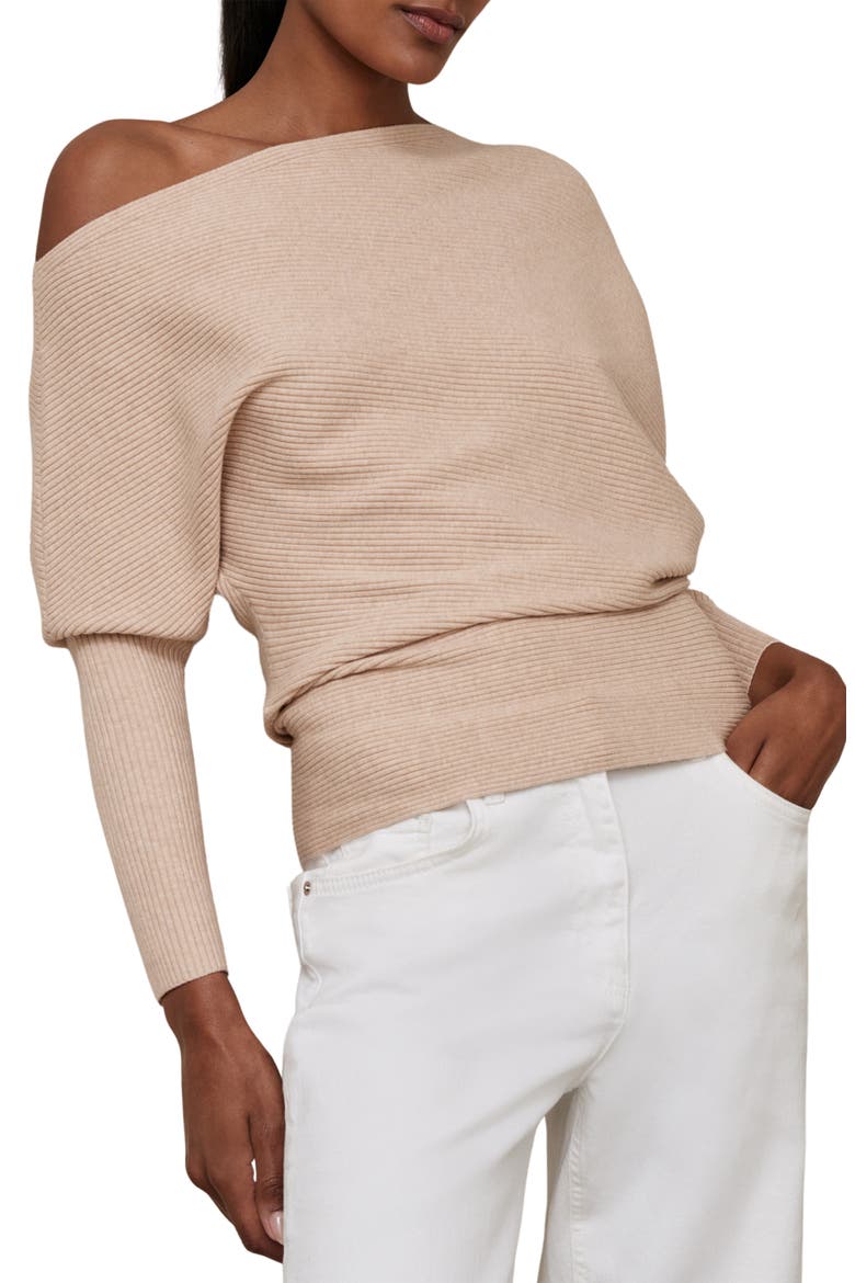 Lorna One-Shoulder Wool Blend Sweater, Main, color, OATMEAL NEUTRAL