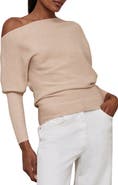 Reiss Lorna One-Shoulder Wool Blend Sweater