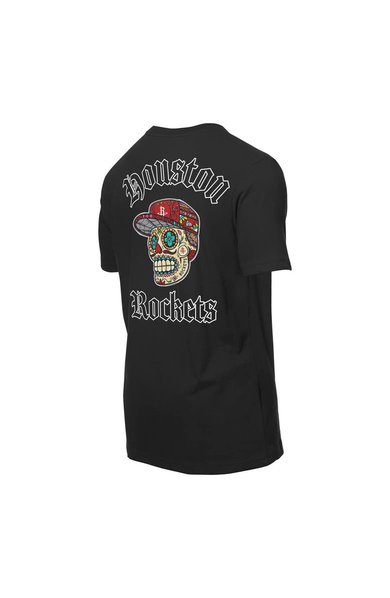 New Era Men's New Era Black Houston Rockets Sugar Skulls T-Shirt, Alternate, color,