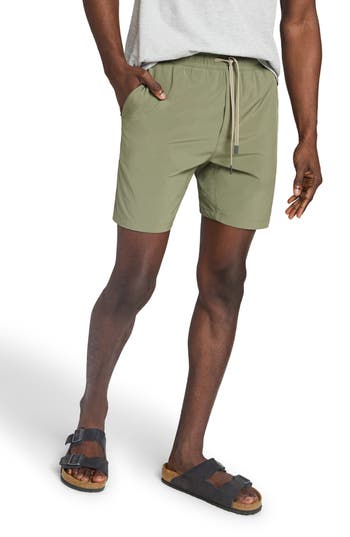 Faherty Shorelite Performance Swim Trunks In Light Pine