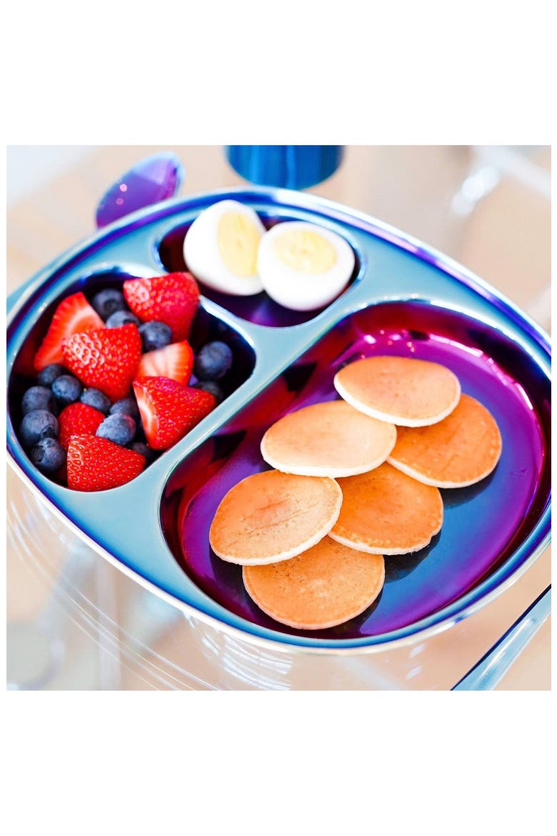 Mindful Mealtime Dish Set, Alternate, color, IRIDESCENT BLUE