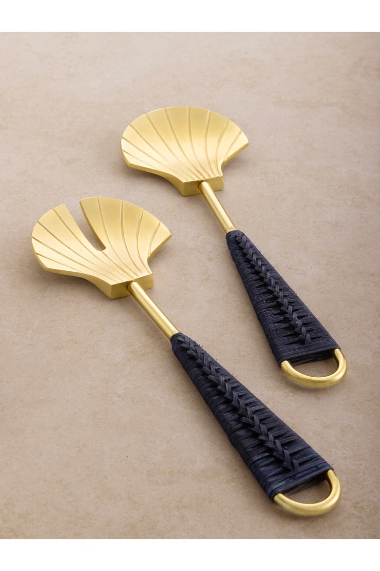 Vitali Salad Servers, Set of 2, Alternate, color, Gold