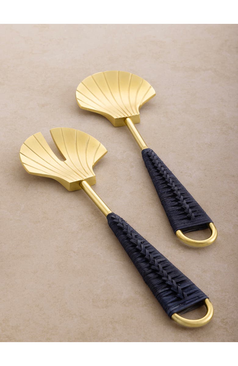 GAURI KOHLI Vitali Salad Servers, Set of 2, Alternate, color, Gold