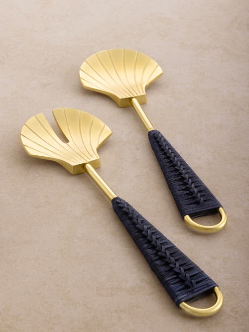 Gauri Kohli Vitali Salad Servers, Set Of 2 In Gold